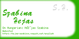szabina hejas business card
